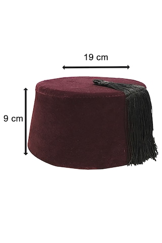 1 Adet Bordo Osmanlı Payitaht Fesi Şapkası Erkek Kına Fesleri