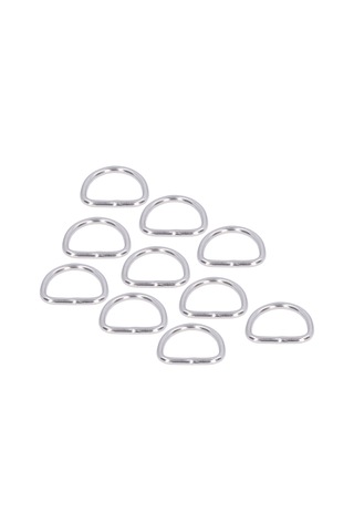 Vkemall Deniz Ve Endüstriyel Donanım 316 Paslanmaz Çelik D-ring 4mm - 30x22mm Yüksek Pürüzsüz, Kırılmaz, 10 Adet Paket