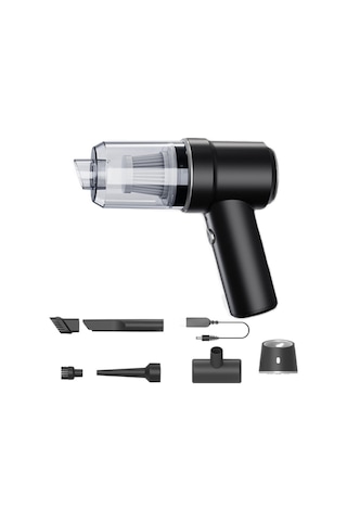 CBTxGlobal Küçük Kablosuz Şarjlı Araç El Tipi Elektrikli Süpürge 117cg-siyah