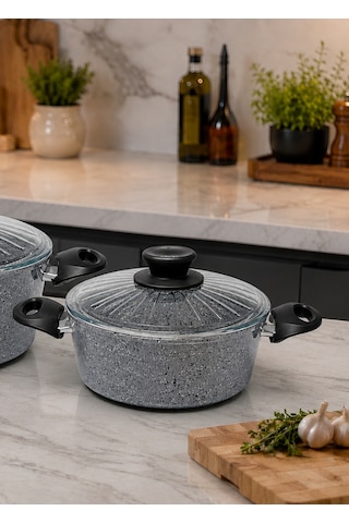 24cm Granit Ezme Derintencere Pilav Ve Karnıyarık Tenceresi Gri 24cm Granit Ezme Derintencere Pilav Ve Karnıyarık Tenceresi Gri