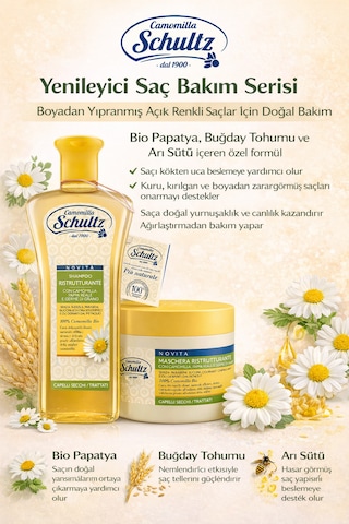 Schultz Yenileyici Şampuan + Saç Maskesi 2 Li Set Bio Papatya Arı Sütü Buğday Tohumu