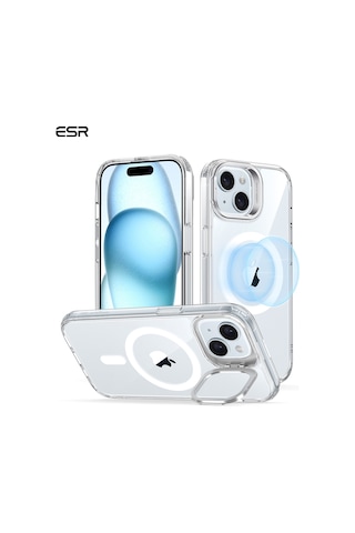 Esr Apple Uyumlu iPhone 15 Halolock Mag Safe Classic Hybrid Silikon Kılıf Şeffaf Şeffaf