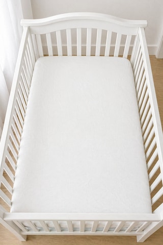 Pamuklu Penye 70x140 Lastikli Bebek Çarşafı Lastikli Beşik Çarşafı Bebek Çarşafı Beyaz