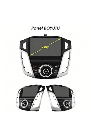 Ford Focus 3/4 2012-2018 Uyumlu Android Teyp 4gb Ram 64gb Hafıza Kablosuz Carplay Android Auto Gps Navigasyon 9"