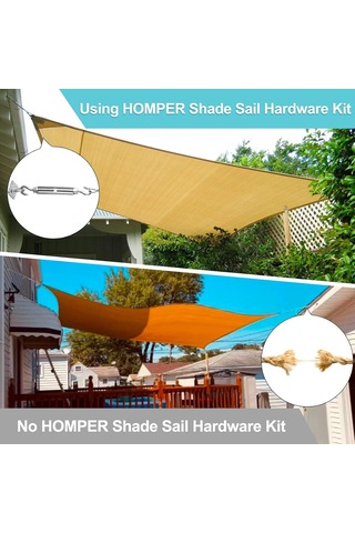 M6 Tente Bağlantı Elemanı Kiti, Bahçe, Üçgen Ve Kare, Dikdörtgen Tenteler İçin Ağır Hizmet Tipi Paslanmaz Çelik Tente Yelken Kiti Diğer