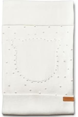 Bebek Triko Battaniye 85 85cm %100 Organik Pamuk - Yenidoğan Serisi - Csy8131 Ekru