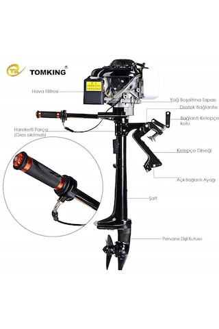 Tomking Tk144fc Dıştan Takma Bot Motoru 4 Zamanlı