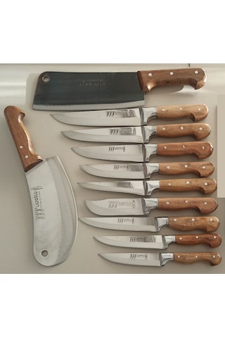 11 Parça Lazoğlu Sürmene Kasap-Kurban-Mutfak Bıçak Seti