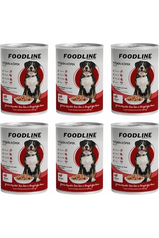 Foodline Biftekli Yetişkin Köpek Konservesi 6 x 400 G