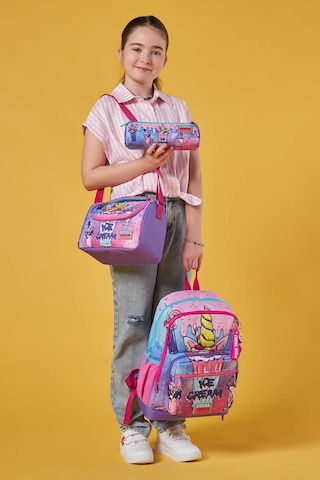 Coral High Kids Pembe Mor Milkshake Dondurma Desenli 3 Lü Okul Çanta Seti Set0123749