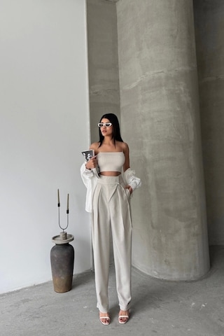 Defymoda Tasarım Pantolon - Bej Bej