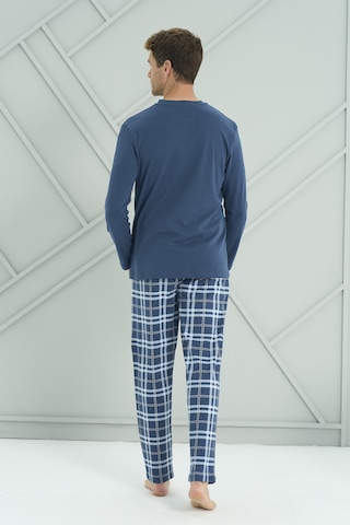 Erkek Interlok Penye Uzun Kol Pijama Takımı 2234 Petrol03 Petrol03