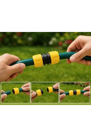 Hortum Eki Bağlantı Aparatı 1/2" Bahçe Sulama Hortumu Birleştirici Ek Parça, Sızdırmaz Hortum Bağlantı Adaptö