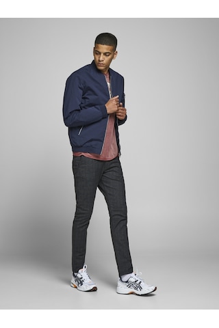Jack & Jones Erkek Fermuarlı Bomber Ceket - 12165203 Navy Blazer