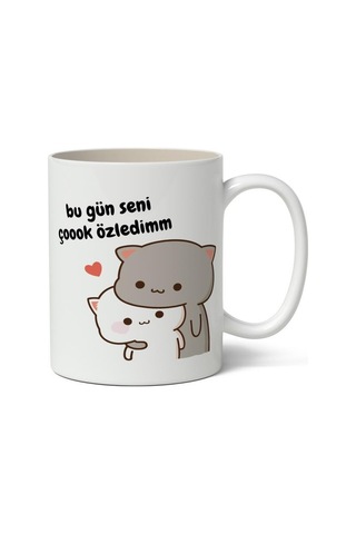 Bu Gün Seni Çok Özledim Baskılı Kupa Bardak Baskılı Kahve Kupa Bardak