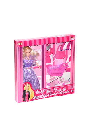 221 G-M Sweet Girl Gardolap-Market Arabalı Bebek Oyun Seti