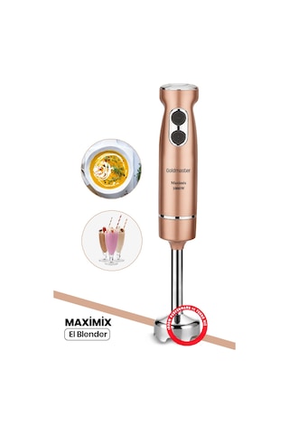 GoldMaster Maximix Gold 1000 Watt 4 Bıçaklı Paslanmaz Çelik Turbo Hız Ayarlı El Blender GM-7244G