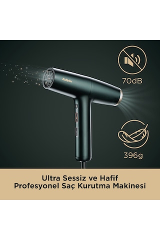 BaByliss Air Power Pro Dijital 1700w Motor İyon Etkili Yüksek Hızlı 4 Isı Ayarlı Saç Kurutma Makinesi D6555de