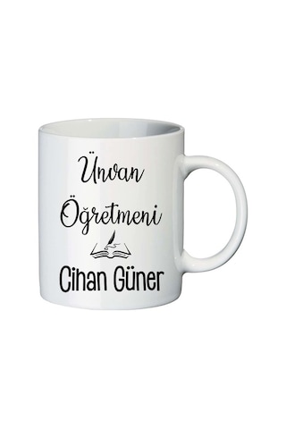 Öğretmene Hediye Isimli Atatürk Temalı Kupa Bardak