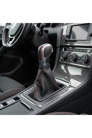 Vw Golf 6 7 7.5 Passat B7 B8 Jetta Mk6 Dsg Yenileme Dekor Kapağı Delikli Kırmızı Renkli