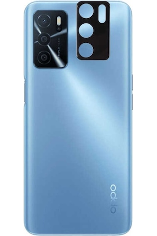 Oppo A16 Zore 3D Kamera Camı Koruyucu Siyah