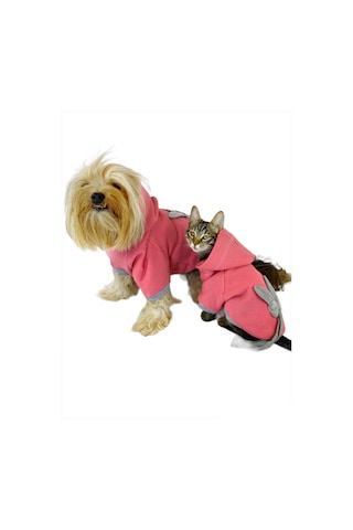 Pinky Rabbit Kapşonlu Sweatshirt Köpek Kıyafeti Köpek Elbisesi