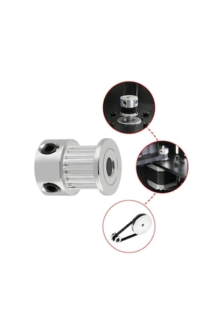 Koodmax 3 Adet Gt2 16x14 Diş 3mm Alüminyum Alaşım Dişli Senkron Zamanlama Kayışı Kasnağı