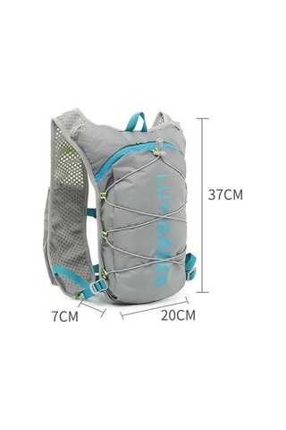 Ultra Hafif Koşu Çantası Yansıtıcı Nefes Alabilen Yürüyüş Sırt Çantası Naylon Açık Hava Spor Maraton Hidrasyon Sırt Çantası Siyah