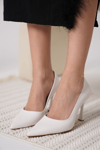 Kocadal Kocadal Blade Mat Beyaz Kadın Stiletto Muhtelif