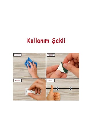 20x20 Yapışkan Kroşe 10 Adet - Vida Delikli Kablo Düzenleme Canble Mount