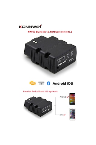 Leezsing Konnweı Kw902 Araç Arıza Tanılama Cihazı - Bluetooth 4.0, Android Ve Ios Uyumlu, Çoklu Renk Seçeneği