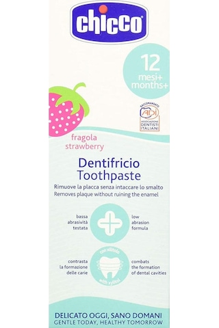 Chicco 12+ Ay Çilek Aromalı Çocuk Diş Macunu 50 ML