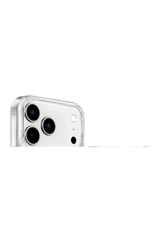 Onegif Apple Apple iPhone Uyumlu 17 Pro Max/18 Pro Max Lotus Simli Magsafe Kapak - Gümüş Düz Renkli