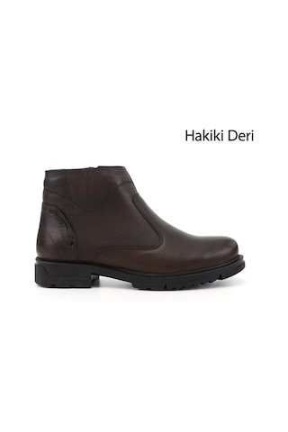 Gönderir Erkek Kahverengi Hakiki Deri Fermuarlı Bot Dkmb86842892