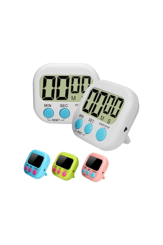 Dijital Ekranlı Alarmlı Mıknatıslı Mutfak Zamanlayıcı Fırın Timer Beyaz