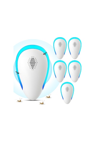 Hallow Ultrasonik Fiş Çok Fonksiyonlu Haşere Kovucu Beyaz 6 Paket