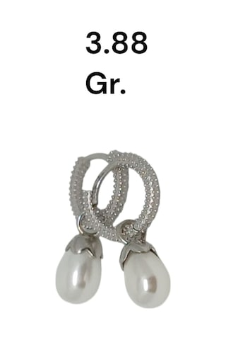 925 Ayar Gümüş İncili Halka Küpe Zarif Ve Şık Tasarım Gümüş