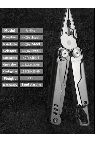 Grand Kamp Harvest Ghk9 Armor Piercing Multi Tool Gri