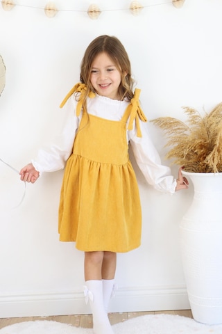 Fitilli Kadife Elbise İkili Takım HARDAL