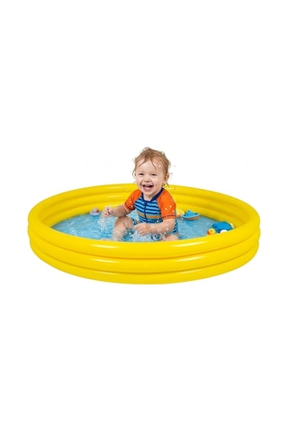 Marevia 3 Halka Tek Renk Çocuk Havuzu Büyük Boy 157x25cm-
