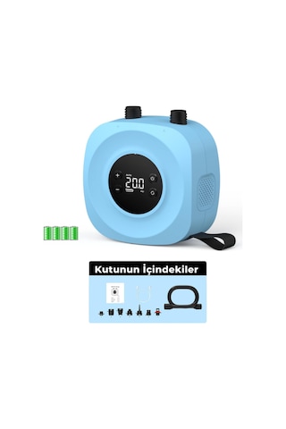 D18 Pro Kablosuz Şarjlı Sup Pompası Küçük Ve Taşınabilir Tek Şarjla 3 Sup Şişirme Led Ekranlı