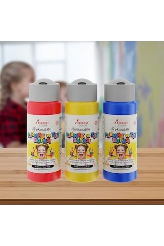 Kırmızı-mavi-sarı Parmak Boyası 3&apos Lü Set 3x60ml Diğer