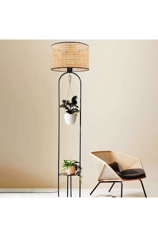 Homing Flori Hazeran Rattan Tasarım Çiçeklik Lambader