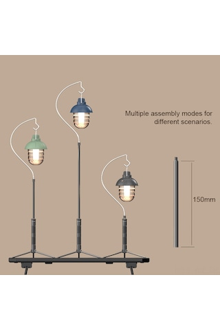 Wezone Alüminyum Çevreleyici Tripod: Cep Telefonu, Kamp Lambası Ve Kamera İçin Taşınabilir Dış Mekan Ayarı - Standart Paket Siyah