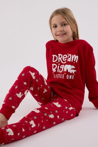 Rolypoly Kız Çocuk Kırmızı Pijama Takımı 5274-48728 Kırmızı