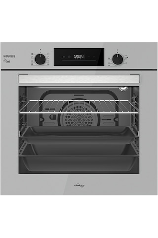 Tommatech TAF6005SS Ankastre Elektrikli Fırın 60 CM Gri Cam