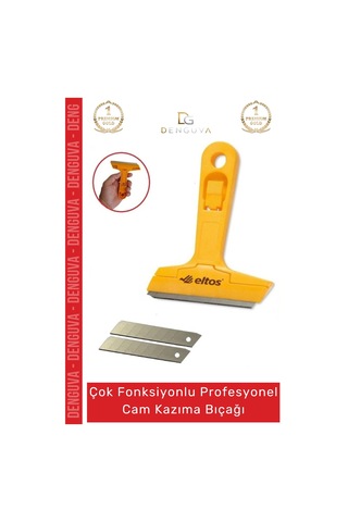 Boyabıçağı Cam Kazıma Bıçak Seti 100mm Kalıntı Tortu Sıyırma Aparatı 2 Adet Yedek Bıçak li Çok Renkli