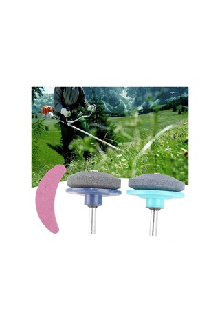 Yaozixa Bıçak Kesici Takımı - Çim Biçme Makinesi, Testere, Pala İçin Zımpara Taşı Ve Ucu Sıvama Aleti 3'lü Set