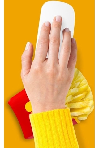 Mustard Fries Mouse Silikon Bilek Desteği