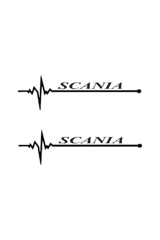 Nabız Ritm Oto Cam Sticker-miyrem Scania 30 X 8 Cm